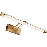 LED - Schilderijlamp - Brinton Sarin - Goud - 8W 700lm - Helder/Koud Wit 6000K - Kantelbaar - Rond