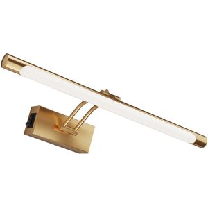 LED - Schilderijlamp - Brinton Sarin - Goud - 8W 700lm - Helder/Koud Wit 6000K - Kantelbaar - Rond