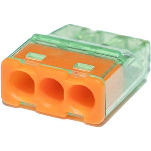 Steeklasklem - Transparant - 3-polig - 0.2-2.5 mm² - 24A - 450V - ENEC Keurmerk