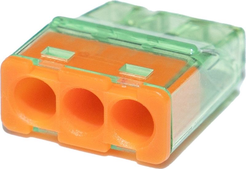 Steeklasklem - Transparant - 3-polig - 0.2-2.5 mm² - 24A - 450V - ENEC Keurmerk