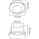 Kozolux - Bewegingssensor PIR - Wit - Maximaal 300W - 6m - 360D - Inbouw en Opbouw