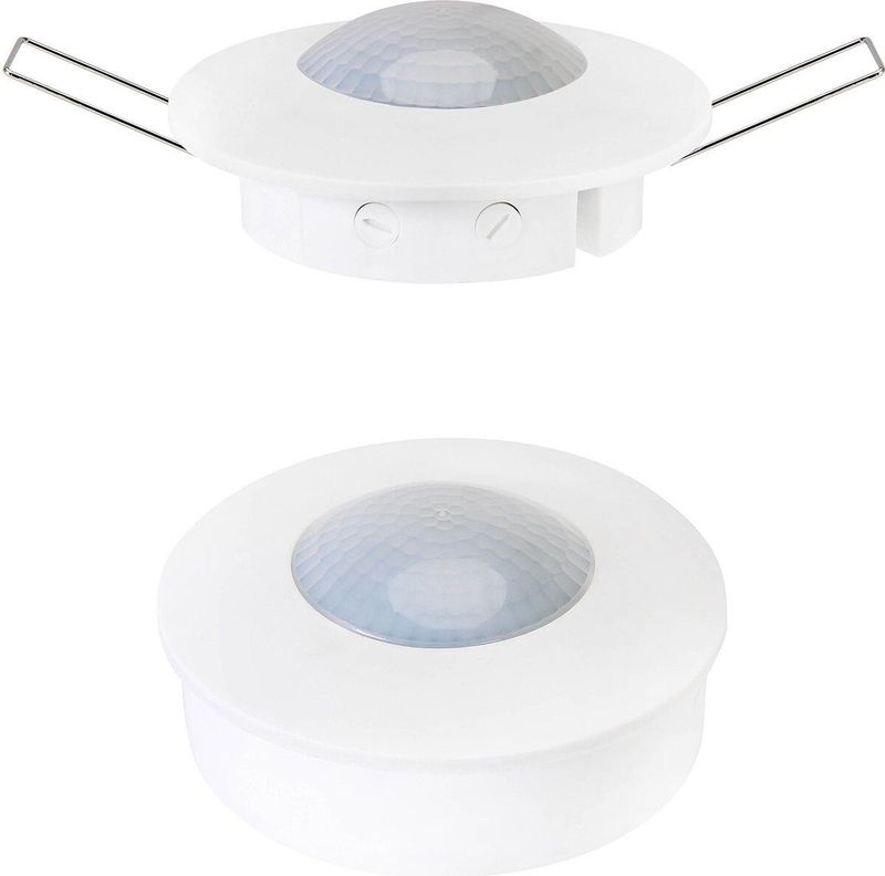 Kozolux - Bewegingssensor PIR - Wit - Maximaal 300W - 6m - 360D - Inbouw en Opbouw