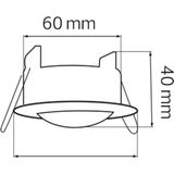 Kozolux - Bewegingssensor PIR - Zwart - 6m - Maximaal 300W - Inbouw - Rond