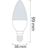 LED Lamp - Helder Wit - E14 Fitting - 6W Vermogen - 25000 Uur Levensduur