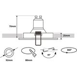 Sigmi Luno Pro - Inbouwspot - Brons - Rond - 10 Pack - Kantelbaar - Zaagmaat 80mm Diameter 92mm - Incl. GU10 Fitting