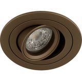 Sigmi Luno Pro - Inbouwspot - Brons - Rond - 10 Pack - Kantelbaar - Zaagmaat 80mm Diameter 92mm - Incl. GU10 Fitting