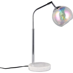 LED Tafellamp - Trion Nox - E14 Fitting - 1 lichtpunt - Chroom - Metaal - Transparant Glas