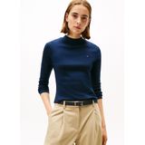 TOMMY HILFIGER - Shirt - Marine - Lange Mouw - Slanke Pasvorm