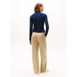 TOMMY HILFIGER - Shirt - Marine - Lange Mouw - Slanke Pasvorm