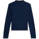 TOMMY HILFIGER - Shirt - Marine - Lange Mouw - Slanke Pasvorm