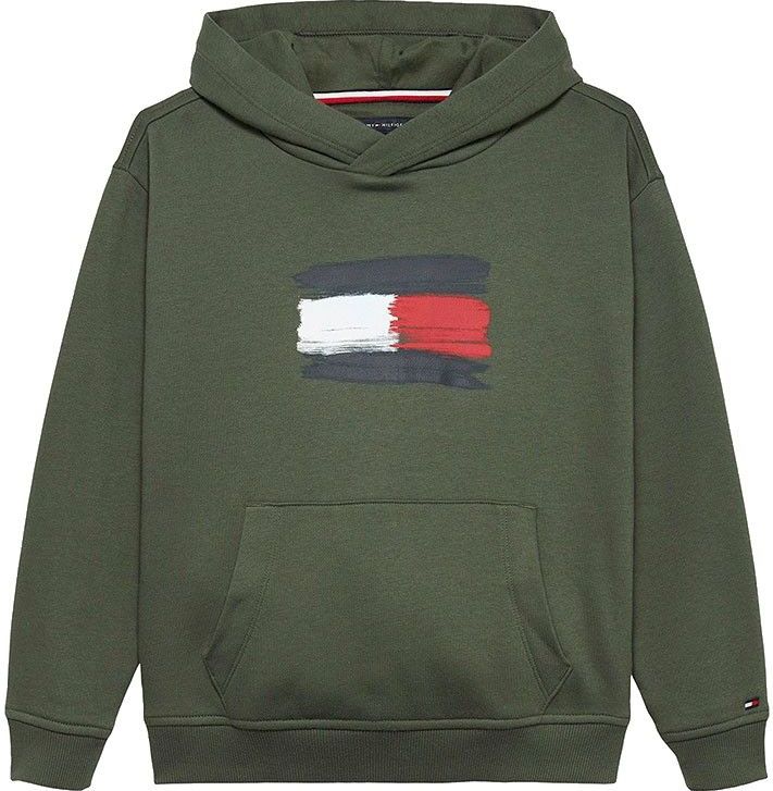 TOMMY HILFIGER Sweatshirt  blauw / olijfgroen / rood / wit