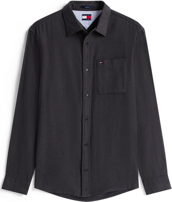 Tommy Jeans - Regular Casual Overhemd - Zwart