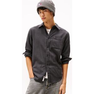 Tommy Jeans - Regular Casual Overhemd - Zwart