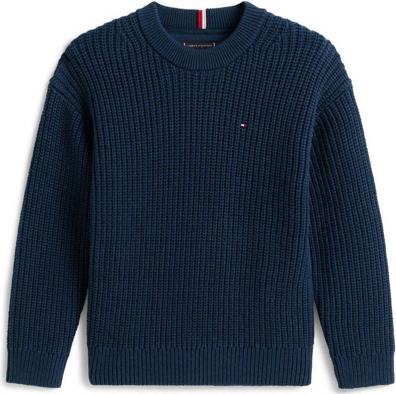 Tommy Hilfiger - Regular Fit - Gebreide Pullover - Effen - Katoenmix