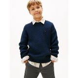 TOMMY HILFIGER - Trui - Navy - Knitwear - Lange Mouw
