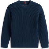 TOMMY HILFIGER - Trui - Navy - Knitwear - Lange Mouw