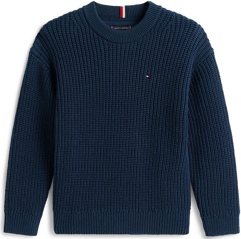 TOMMY HILFIGER - Trui - Navy - Knitwear - Lange Mouw