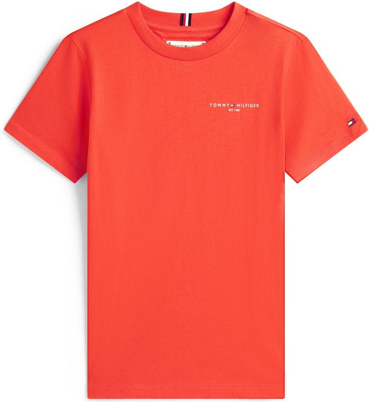 TOMMY HILFIGER Shirt  oranjerood / wit