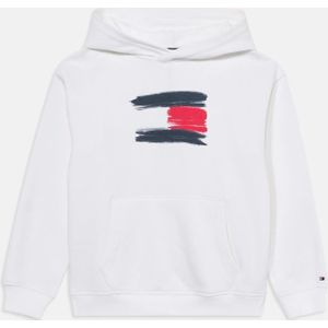 Tommy Hilfiger - FLAG HOODIE - Hoodie - Wit - Voor Kinderen tot 16 jaar