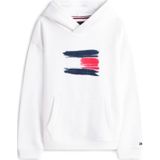 Tommy Hilfiger - FLAG HOODIE - Hoodie - Wit - Voor Kinderen tot 16 jaar