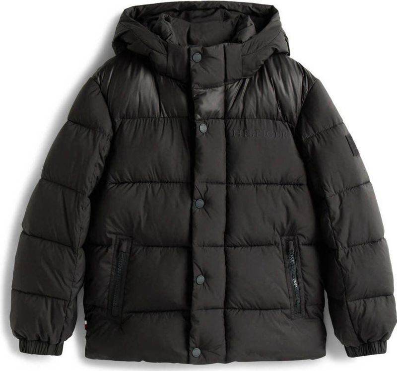 Tommy Hilfiger - Gewatteerd Jack - Regular Fit - Met Afneembare Capuchon