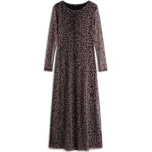 TOMMY JEANS - Jerseyjurk - Leopard Aop - Midi - Lange Mouwen - Kuitlengte