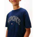 TOMMY HILFIGER Shirt  donkerblauw / grijs / wit