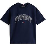 TOMMY HILFIGER Shirt  donkerblauw / grijs / wit