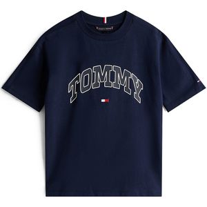 TOMMY HILFIGER Shirt  donkerblauw / grijs / wit