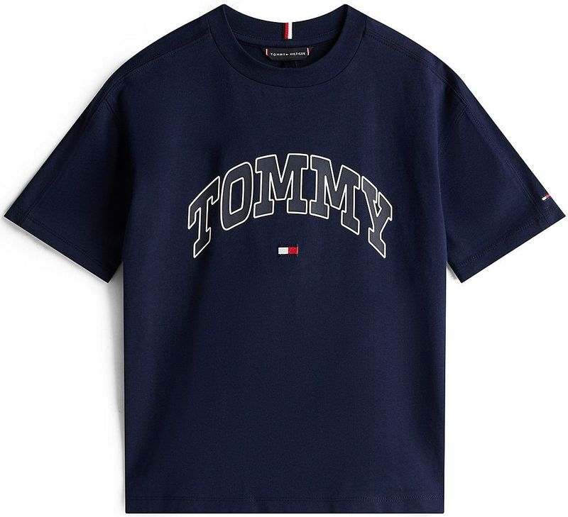 TOMMY HILFIGER Shirt  donkerblauw / grijs / wit