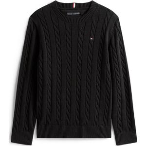 TOMMY HILFIGER - Trui - Zwart - Effen - Lange Mouw