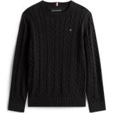 TOMMY HILFIGER - Trui - Zwart - Effen - Lange Mouw