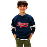 TOMMY HILFIGER Trui 'Varsity'  donkerblauw / rood / wit