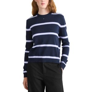 Tommy Jeans - ESSENTIAL - Trui - Marine - Lichtblauw - Wit
