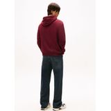 TOMMY JEANS - TJM REG ESSENTIAL FLAG HOOD - Sweatshirt - Rood - Met Bedrukte Merklogo op Borsthoogte