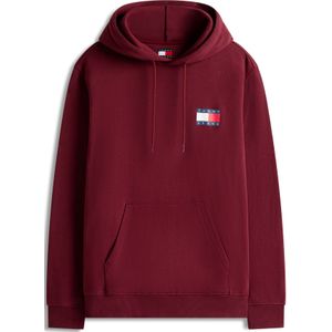 TOMMY JEANS - TJM REG ESSENTIAL FLAG HOOD - Sweatshirt - Rood - Met Bedrukte Merklogo op Borsthoogte