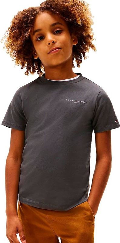 TOMMY HILFIGER Shirt  antraciet / wit