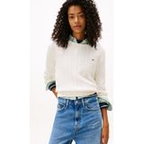 Tommy Jeans - Regular Fit - Gebreide Pullover - Katoen - Effen/Gestructureerd