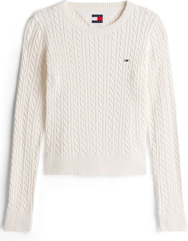 Tommy Jeans - Regular Fit - Gebreide Pullover - Katoen - Effen/Gestructureerd