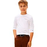 Tommy Hilfiger - MINI CORP T-SHIRT LS - Shirt met Lange Mouwen - Wit