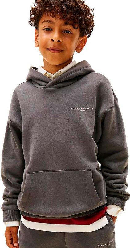 Tommy Hilfiger - Mini Corp Fleece Hoodie - Dark Storm - Kind