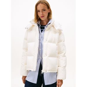 Tommy Jeans - Alaska - Winterjas - Wit - Gewatteerd - Afneembare Capuchon
