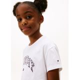 TOMMY HILFIGER Shirt 'VARSITY'  taupe / rood / zwart / wit