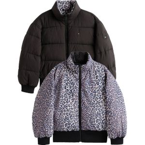 Tommy Hilfiger - REVERSIBLE STRIPE PUFFER BOMBER - Jack - Zwart