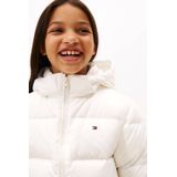 Tommy Hilfiger - Gewatteerde Jas - Ivoor - Met Capuchon - Lange Mouwen