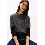 TOMMY JEANS - Shirt - Zwart - Korte Mouwen - Regular Fit