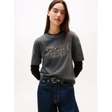 TOMMY JEANS - Shirt - Zwart - Korte Mouwen - Regular Fit