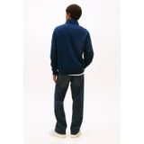 Tommy Jeans - TJM RLX Waffle Script Qrtr ZIP - Coltrui - Donkerblauw - Katoen