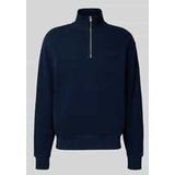 Tommy Jeans - TJM RLX Waffle Script Qrtr ZIP - Coltrui - Donkerblauw - Katoen