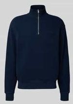 Tommy Jeans - TJM RLX Waffle Script Qrtr ZIP - Coltrui - Donkerblauw - Katoen